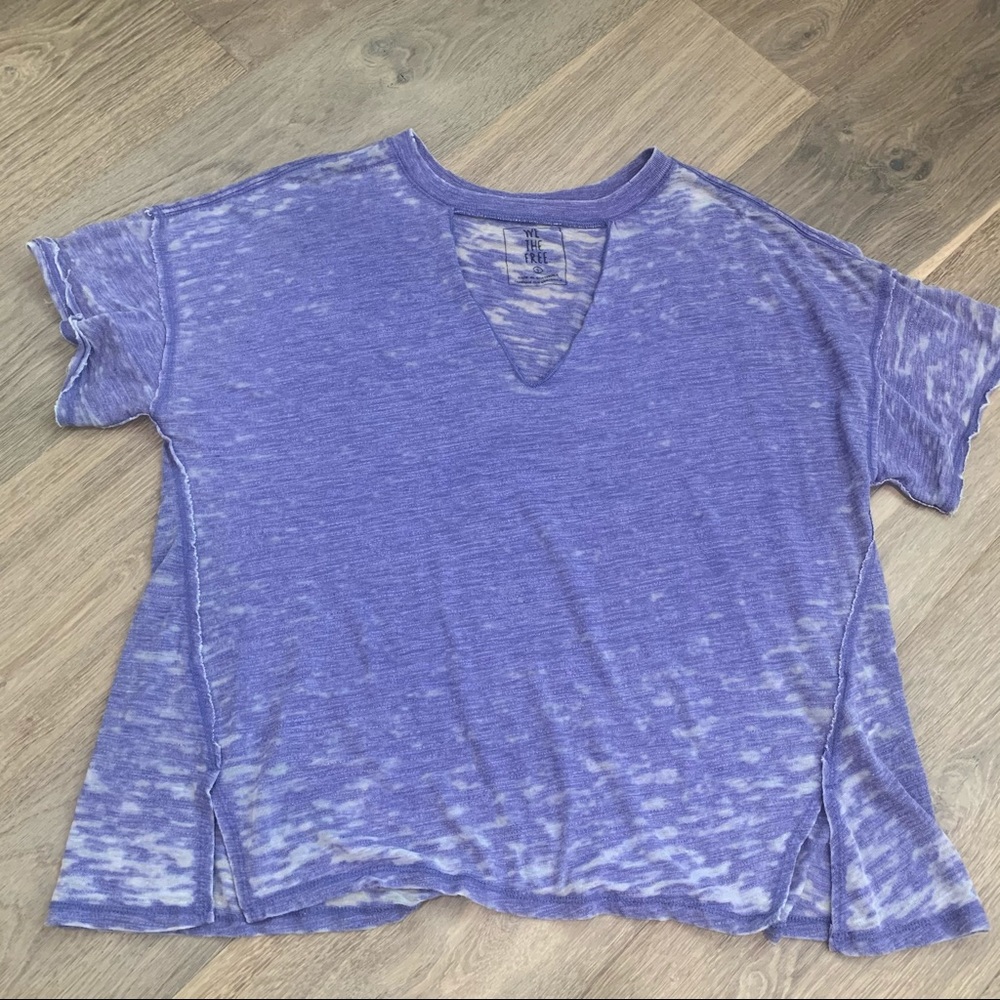 Purple Free People V-Neck top